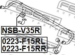 Febest 0223-F15RL - Stiepnis / Atsaite, Stabilizators autodraugiem.lv