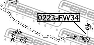 Febest 0223-FW34 - Stiepnis / Atsaite, Stabilizators autodraugiem.lv