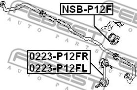 Febest 0223-P12FL - Stiepnis / Atsaite, Stabilizators autodraugiem.lv