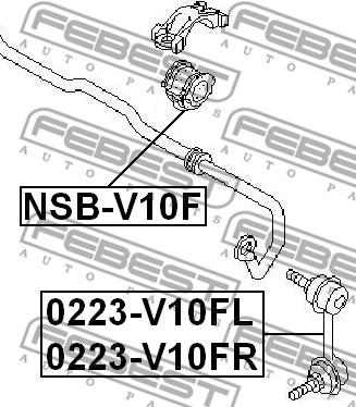 Febest 0223-V10FL - Stiepnis / Atsaite, Stabilizators autodraugiem.lv