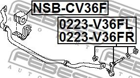 Febest 0223-V36FR - Stiepnis / Atsaite, Stabilizators autodraugiem.lv