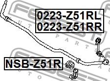 Febest 0223-Z51RL - Stiepnis / Atsaite, Stabilizators autodraugiem.lv