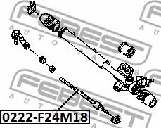 Febest 0222-F24M18 - Aksiālais šarnīrs, Stūres šķērsstiepnis autodraugiem.lv