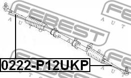 Febest 0222-P12UKP - Aksiālais šarnīrs, Stūres šķērsstiepnis autodraugiem.lv