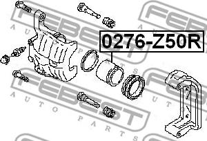 Febest 0276-Z50R - Virzulis, Bremžu suports autodraugiem.lv