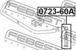 Febest 0723-60A - Stiepnis / Atsaite, Stabilizators autodraugiem.lv