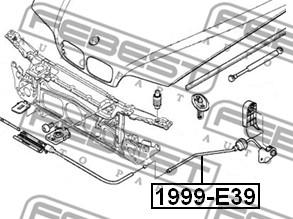 Febest 1999-E39 - Motora pārsega slēdzenes trose autodraugiem.lv