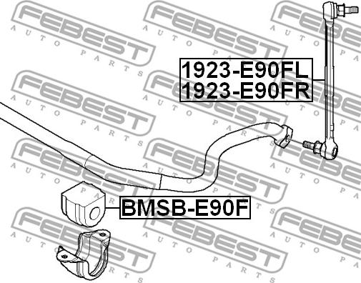 Febest 1923-E90FL - Stiepnis / Atsaite, Stabilizators autodraugiem.lv