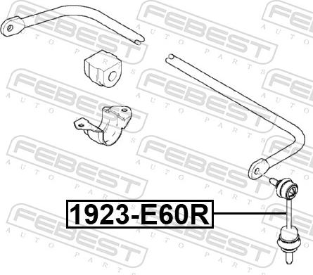 Febest 1923-E60R - Stiepnis / Atsaite, Stabilizators autodraugiem.lv