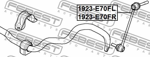 Febest 1923-E70FR - Stiepnis / Atsaite, Stabilizators autodraugiem.lv