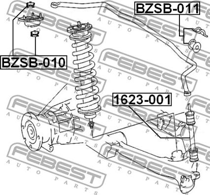 Febest 1623-001 - Stiepnis / Atsaite, Stabilizators autodraugiem.lv