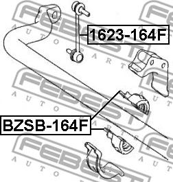 Febest 1623-164F - Stiepnis / Atsaite, Stabilizators autodraugiem.lv