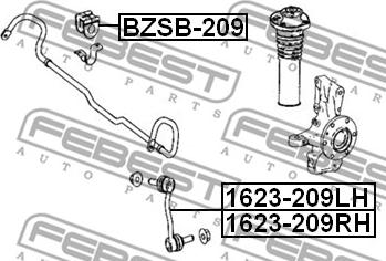 Febest 1623-209RH - Stiepnis / Atsaite, Stabilizators autodraugiem.lv