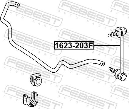 Febest 1623-203F - Stiepnis / Atsaite, Stabilizators autodraugiem.lv