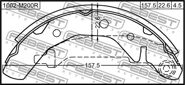 Febest 1002-M200R - Bremžu loki autodraugiem.lv
