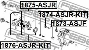 Febest 1876-ASJR-KIT - Remkomplekts, Bremžu suports autodraugiem.lv