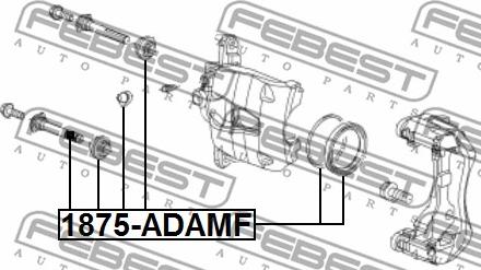 Febest 1875-ADAMF - Remkomplekts, Bremžu suports autodraugiem.lv