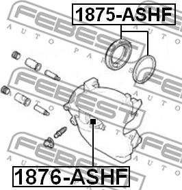 Febest 1875-ASHF - Remkomplekts, Bremžu suports autodraugiem.lv