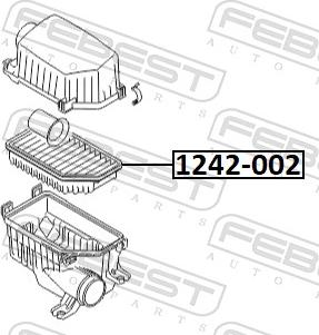 Febest 1242-002 - Gaisa filtrs autodraugiem.lv