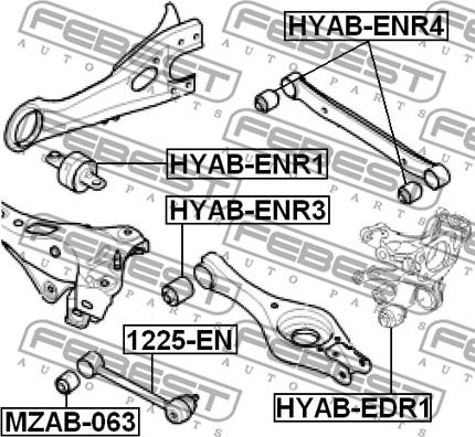 Febest HYAB-EDR1 - Piekare, Šķērssvira autodraugiem.lv