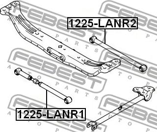 Febest 1225-LANR2 - Neatkarīgās balstiekārtas svira, Riteņa piekare autodraugiem.lv