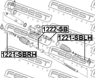 Febest 1221-SBLH - Stūres šķērsstiepņa uzgalis autodraugiem.lv