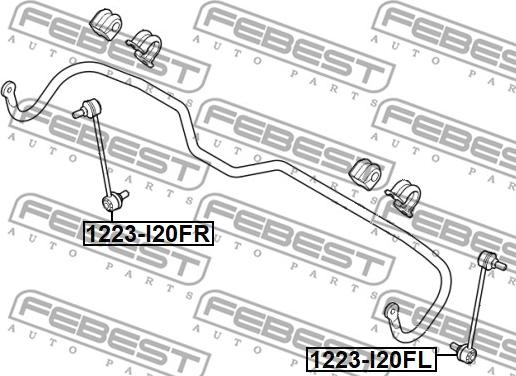 Febest 1223-I20FL - Stiepnis / Atsaite, Stabilizators autodraugiem.lv