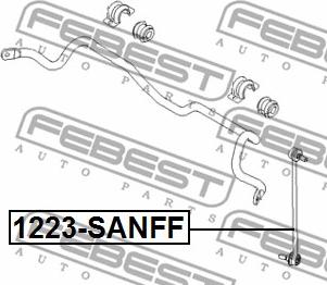 Febest 1223-SANFF - Stiepnis / Atsaite, Stabilizators autodraugiem.lv