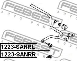 Febest 1223-SANRR - Stiepnis / Atsaite, Stabilizators autodraugiem.lv