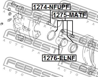 Febest 1275-MATF - Remkomplekts, Bremžu suports autodraugiem.lv