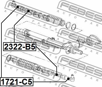 Febest 1721-C5 - Stūres šķērsstiepņa uzgalis autodraugiem.lv