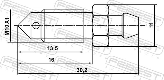 Febest 8870-004 - Atgaisošanas skrūve / ventilis, Bremžu suports autodraugiem.lv