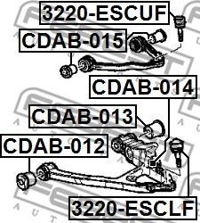 Febest CDAB-015 - Piekare, Šķērssvira autodraugiem.lv