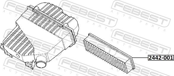 Febest 2442-001 - Gaisa filtrs autodraugiem.lv