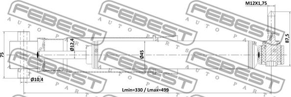 Febest 24110-001R - Amortizators autodraugiem.lv