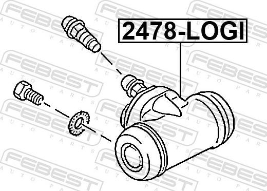 Febest 2478-LOGI - Riteņa bremžu cilindrs autodraugiem.lv
