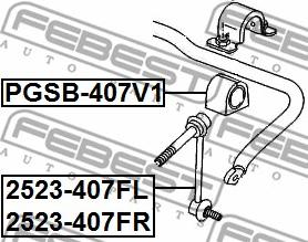 Febest 2523-407FL - Stiepnis / Atsaite, Stabilizators autodraugiem.lv