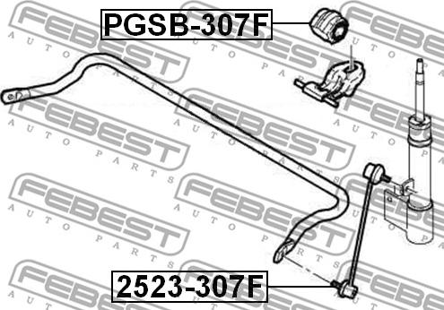 Febest 2523-307F - Stiepnis / Atsaite, Stabilizators autodraugiem.lv