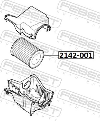 Febest 2142-001 - Gaisa filtrs autodraugiem.lv