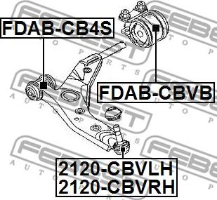 Febest FDAB-CBVB - Piekare, Šķērssvira autodraugiem.lv