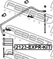 Febest 2123-EXPR-KIT - Stiepnis / Atsaite, Stabilizators autodraugiem.lv