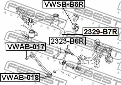 Febest 2399-B7R - Stabilizators, Balstiekārta autodraugiem.lv