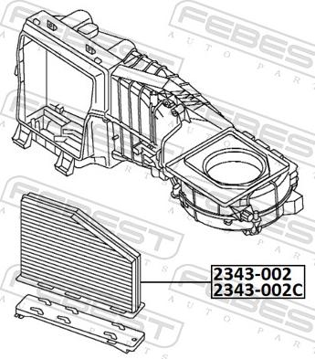 Febest 2343-002 - Filtrs, Salona telpas gaiss autodraugiem.lv