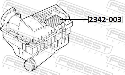 Febest 2342-003 - Gaisa filtrs autodraugiem.lv