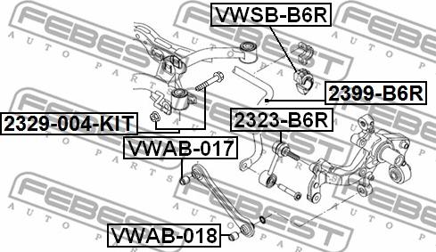 Febest 2399-B6R - Stabilizators, Balstiekārta autodraugiem.lv