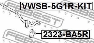 Febest 2323-BA5R - Stiepnis / Atsaite, Stabilizators autodraugiem.lv