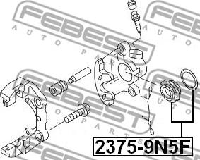 Febest 2375-9N5F - Remkomplekts, Bremžu suports autodraugiem.lv