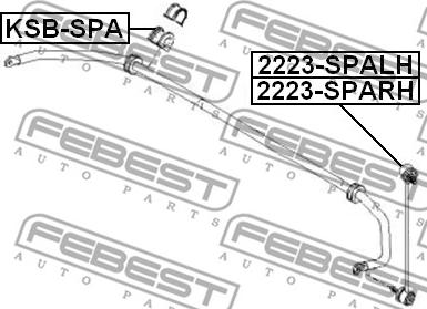 Febest 2223-SPALH - Stiepnis / Atsaite, Stabilizators autodraugiem.lv