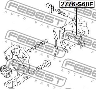 Febest 2776-S60F - Virzulis, Bremžu suports autodraugiem.lv