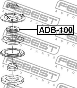 Febest ADB-100 - Ritgultnis, Amortizatora statnes balsts autodraugiem.lv